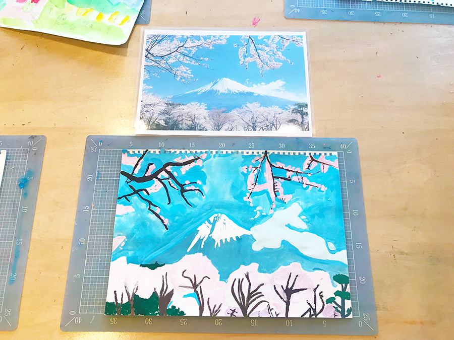 富士山の風景 | 麻布アトリエ 子供絵画教室 ブログ
