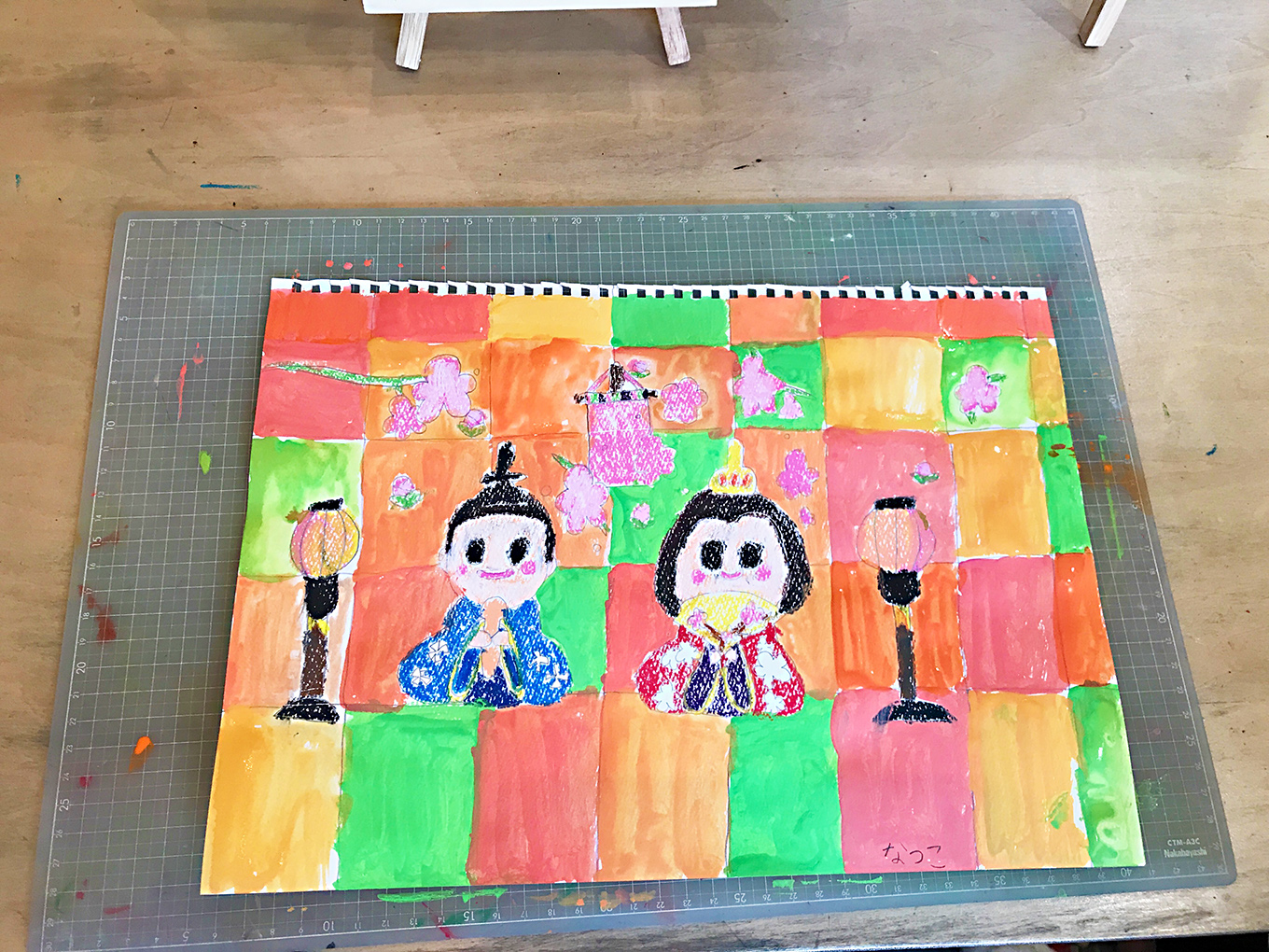 ひな祭りの絵 | 麻布アトリエ | 子供絵画教室